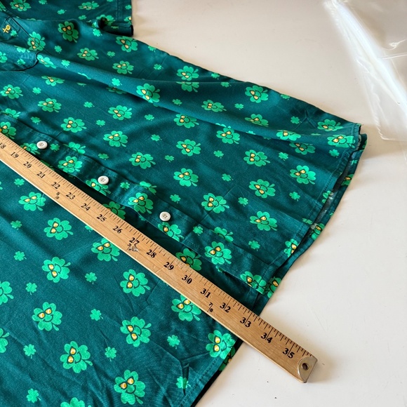 Tipsy Eleves Four Leaf Clover Casual Button Up Shirt Mens XL St. Paddy's Day - Picture 6 of 7